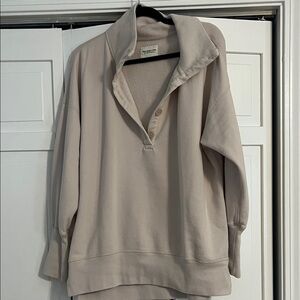 Abercrombie Soft AF 3/4 button sweatshirt